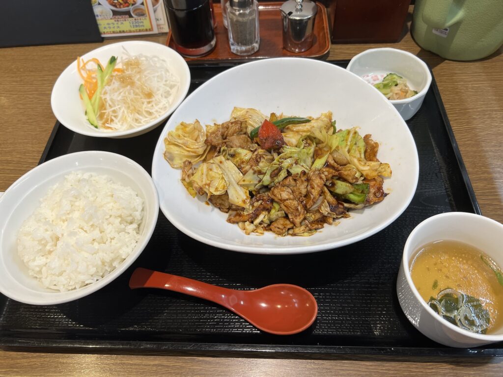 味の時計台 麻生店 回鍋肉定食 中ライス 肉増し